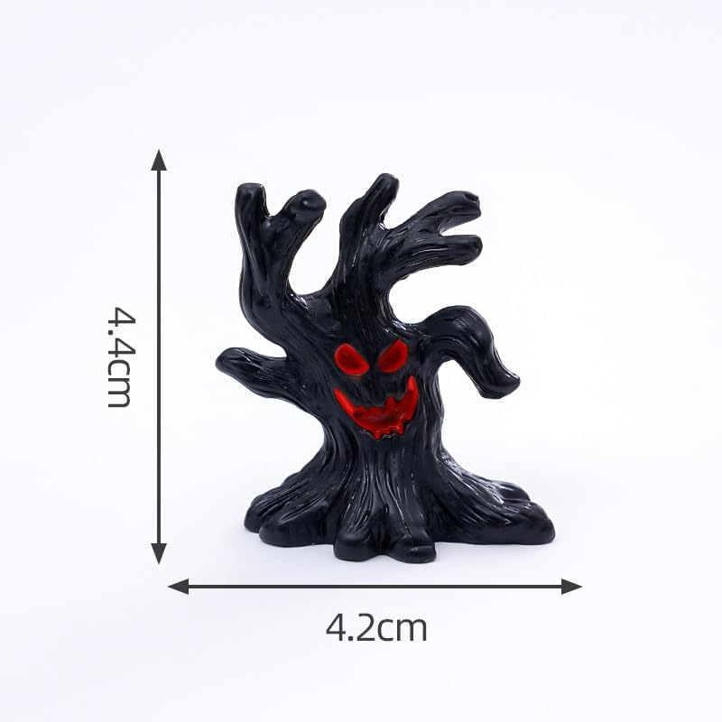 12pcs Halloween Mini Resin Figures 12 Styles Tiny Resin Little Small Figures Pumpkin Ghost Skull Miniatures Bulk for Halloween Party Favors Garden Dollhouse Decor