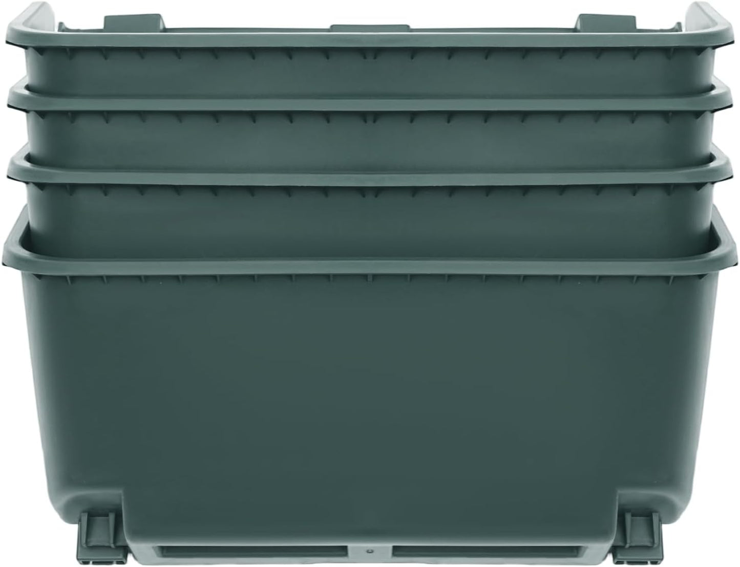 20Pack Vertical Wall Planter, 13 inch Wall Mounted Garden Planters, Stackable Wall Hanging Planter, Plastic Flower Pot with 4 Drainage Tray & 6.56FT Drainage Pipe for Indoor and Outdoor (Green)