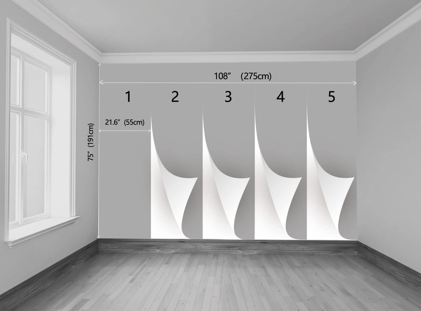 Watercolor Paintings Tropical Jungle Animals Safari Elephants Giraffes Lions Parrots Palm Leaves Hand-Painted Art Wallpaper Suitable for Children's Room Decoration Mural(Not Peel and Stick)