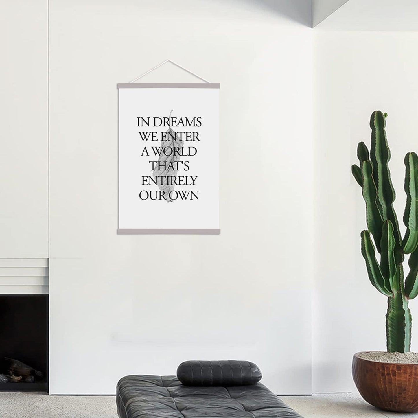 FALAMON Magnetic Poster Hanger Frame, 22x34 22x28 22x14 Solid Wood Magnetic Frame for Posters, Prints, Photos, Pictures, Maps, Scrolls, and Canvas Artwork (Grey, 22")