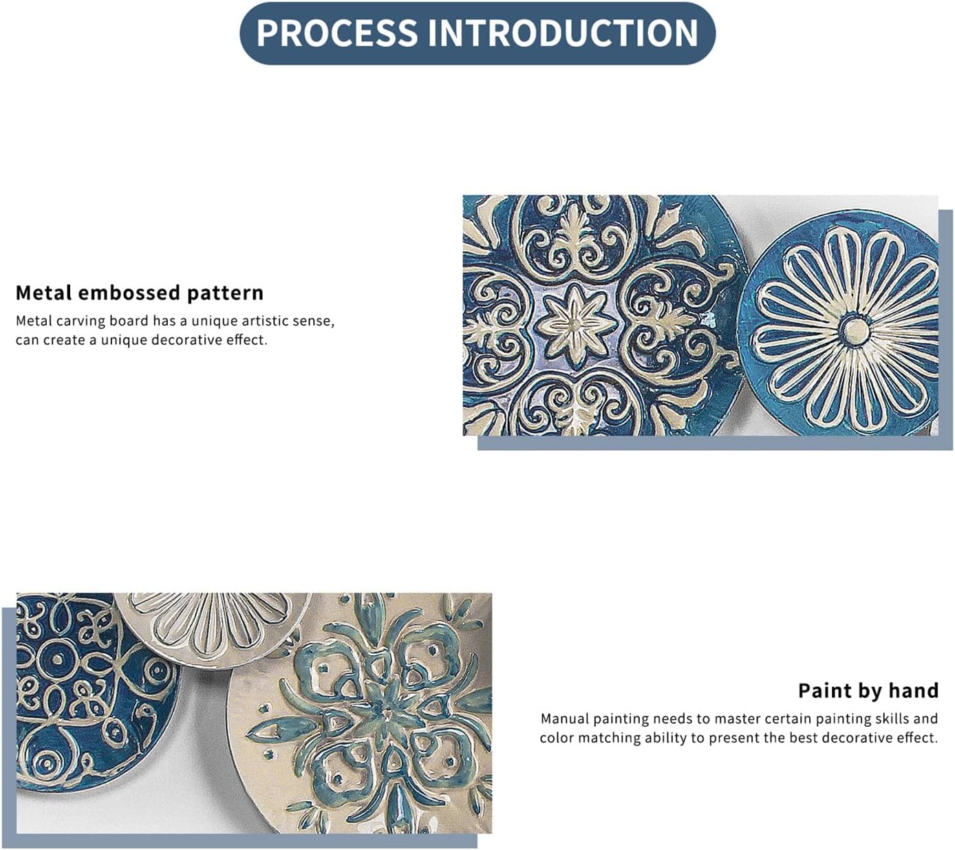 Large Metal Wall Decor 3D Stacked Wall Art Decor Metal Wall Art Hanging Sculptures for Living Room Home Office Kitchen Bedroom Decoration