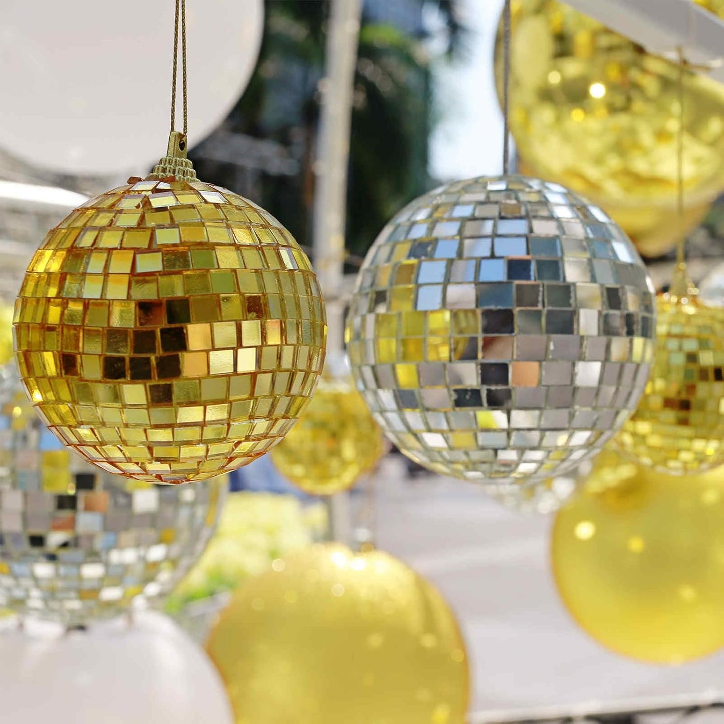 HARFINGTON 15 Sheet 7200 Pieces Self Adhesive Mirror Mosaic Tiles 5x5mm Small Square Mirror Tiles Sticker Disco Ball Stickers Mini Glass Tiles for DIY Craft Party Home Decoration, Rose Gold