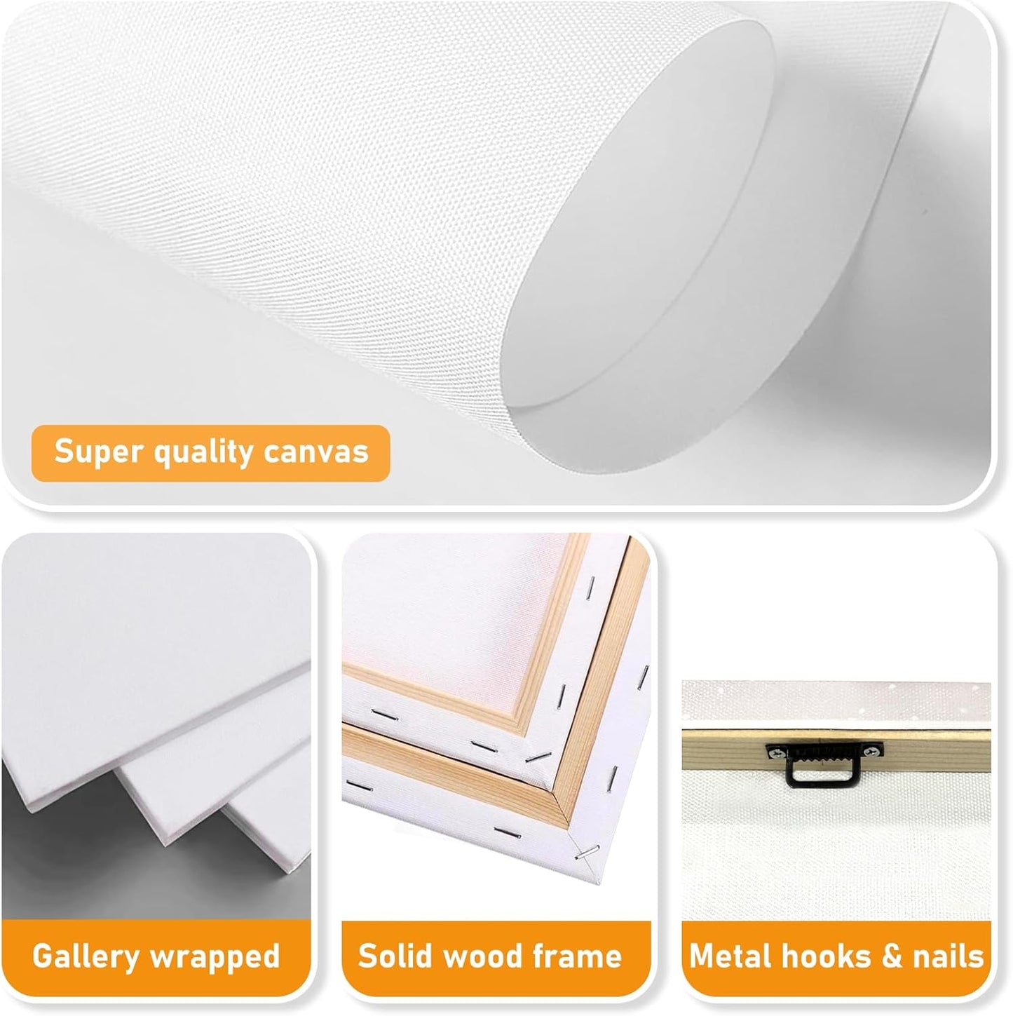 xzartdiy Custom Canvas Prints with Your Photos - Personalized Picture Print Customized Gifts for Family Home Office Wall Art Decor, Wrapped Canvas 20x20inch