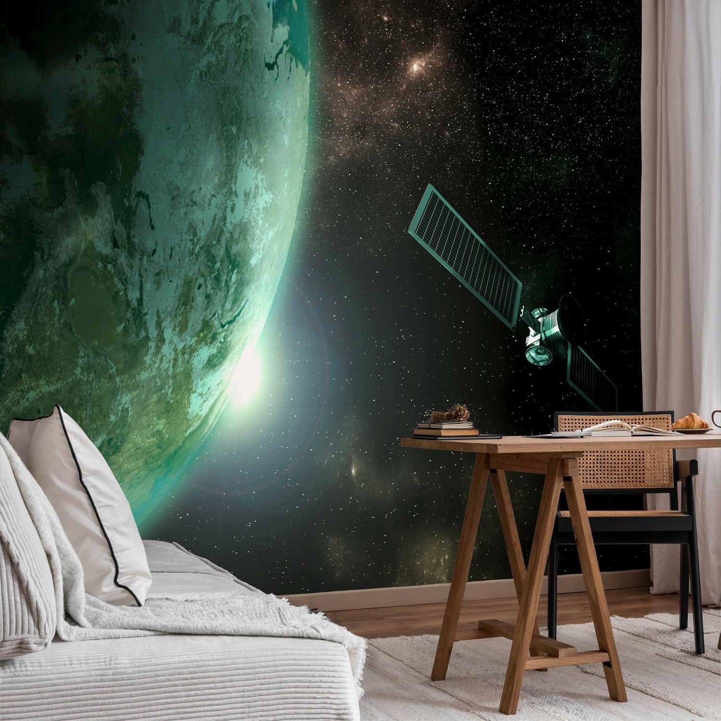 artgeist Wall Mural Cosmos Galaxy 116x83 in - Peel and Stick Self-Adhesive Wallpaper Removable Large Sticker Foil Wall Decor Print Picture Image Design n-B-0007-a-b