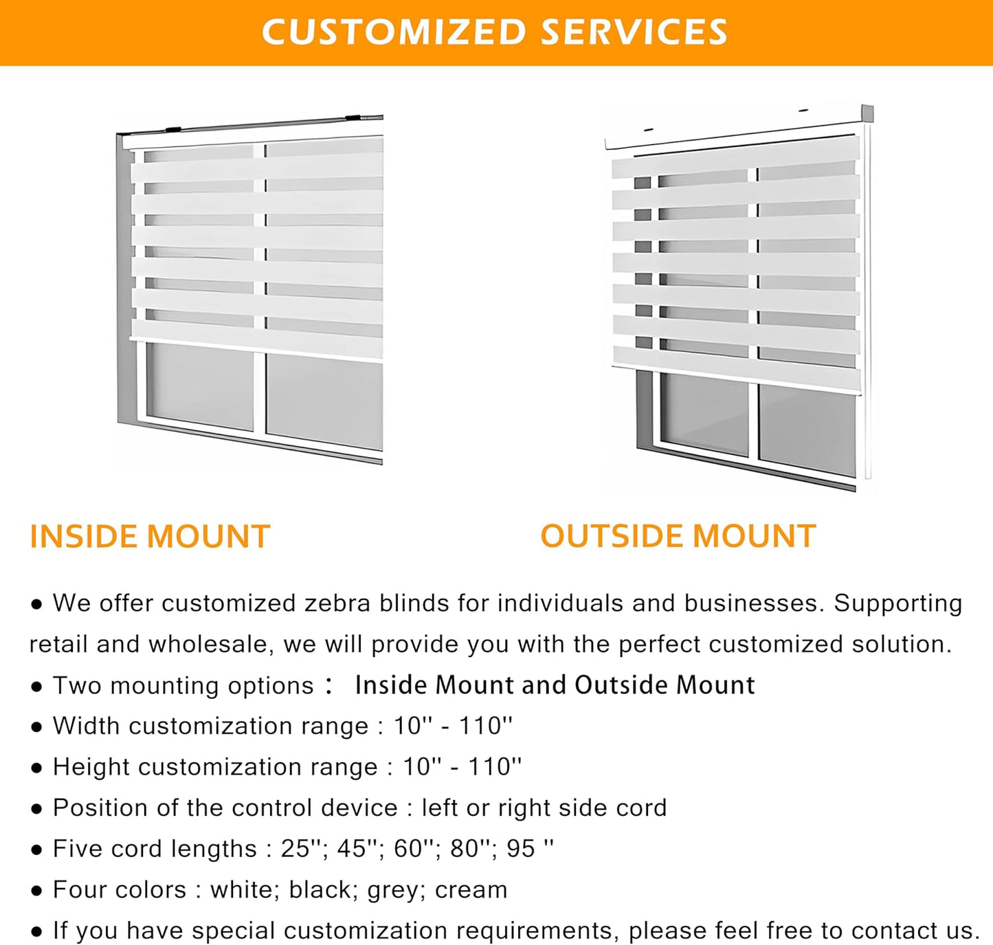 Custom Cut Size Zebra Blinds for Indoor Windows Dual Layer Free-Stop Window Shades Light Filtering Privacy Roll up Down Blinds Easy to Install (Custom Size Grey Color)