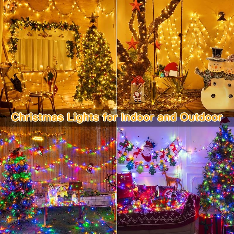 Ollny Christmas Lights, 210FT 640LED Color Changing Christmas Tree Lights with 11 Modes Remote Control, Waterproof Outdoor Light for Outside Indoor Patio Weddings Xmas Decorations