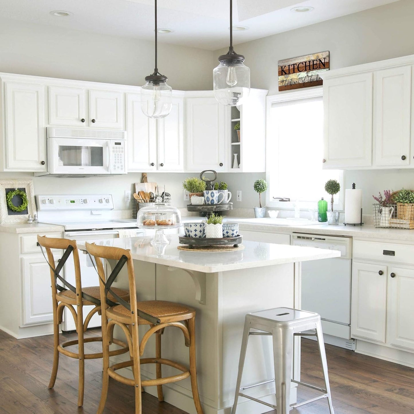 Happiness is Homemade Sign, Farmhouse Kitchen Sign,Rustic Wooden Kitchen Wall Decor for Dining Room (Happiness) 6x18 Inch