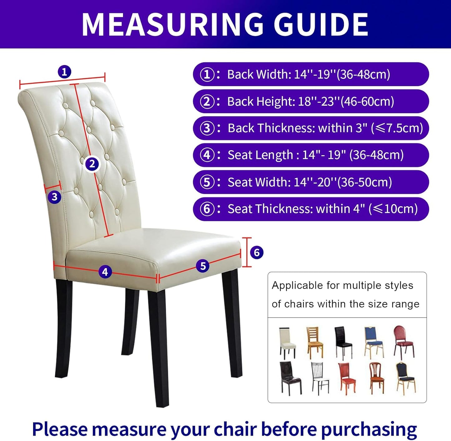 Howhic Stretch Chair Covers for Dining Room Set of 8, Removable Washable Dining Room Chair Covers, Dining Chair Slipcovers Seat Protector, Great Decor for Home and Banquet (Gray, 8 Pack)