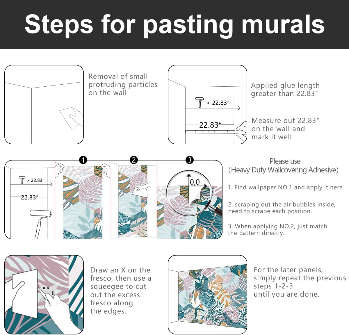 Luxury Abstract Botanical Fabric Wall Mural - Large Tropical Banana Leaf Wallpaper for Modern Home Décor