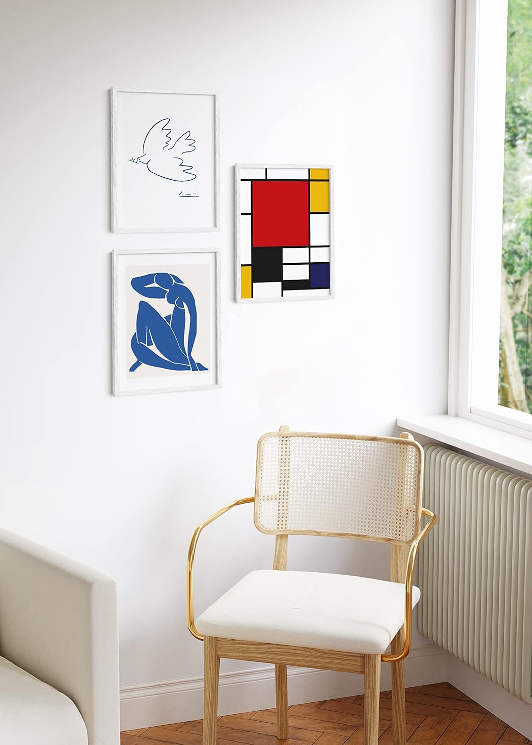 HAUS AND HUES Set of 3 12x16 White Frames - Picture Gallery Wall Frame Set, 12 by 16 Photo Set,12 x Wood (White Oak Frame)