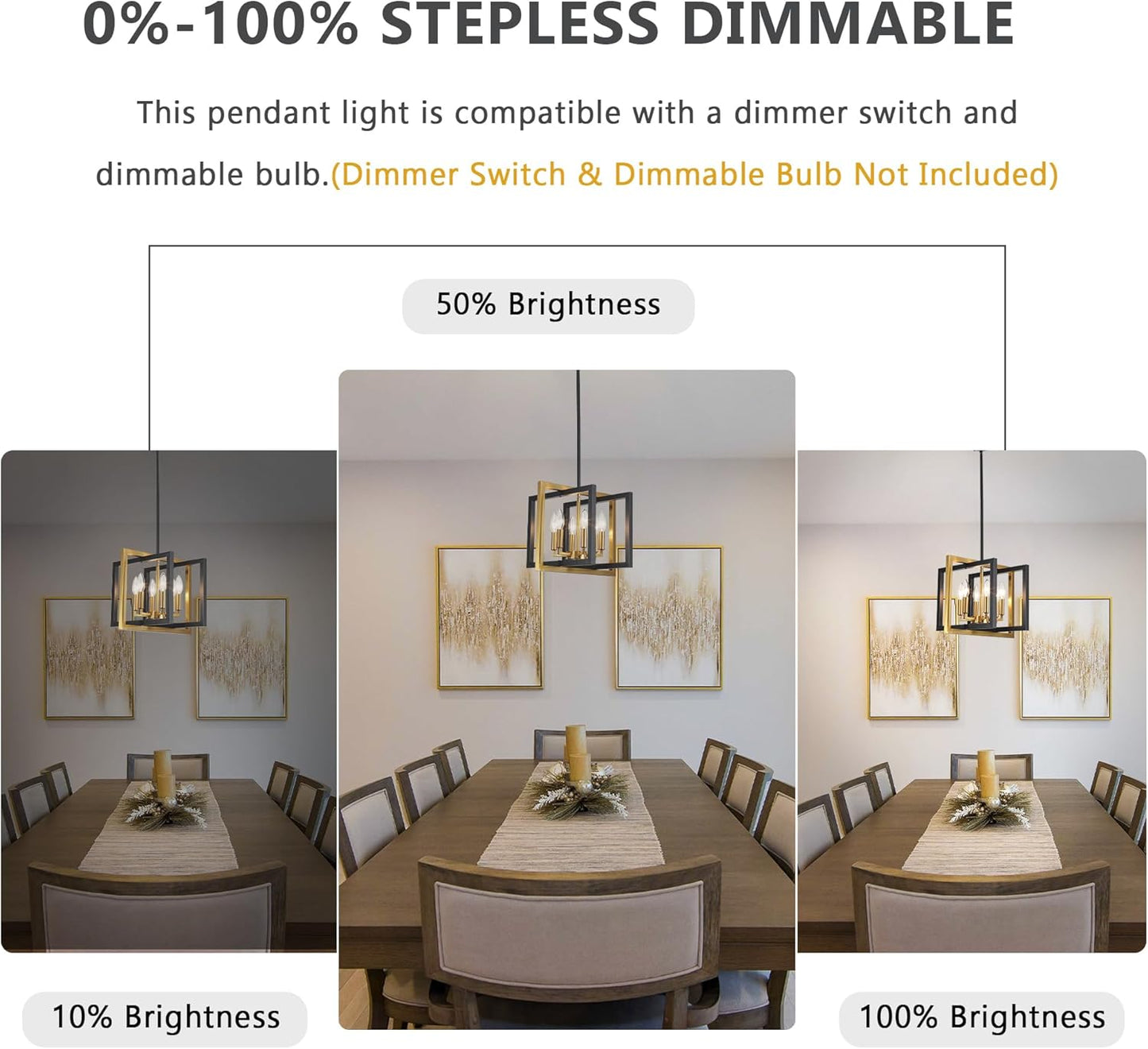 ANKYLHUA Black Gold Chandelier,6-Lights Ceiling Light Fixture E12,Adjustable Hight Pendant Lights Kitchen Island,Chandeliers for Dining Room,Bedroom,Entryway,Foyer