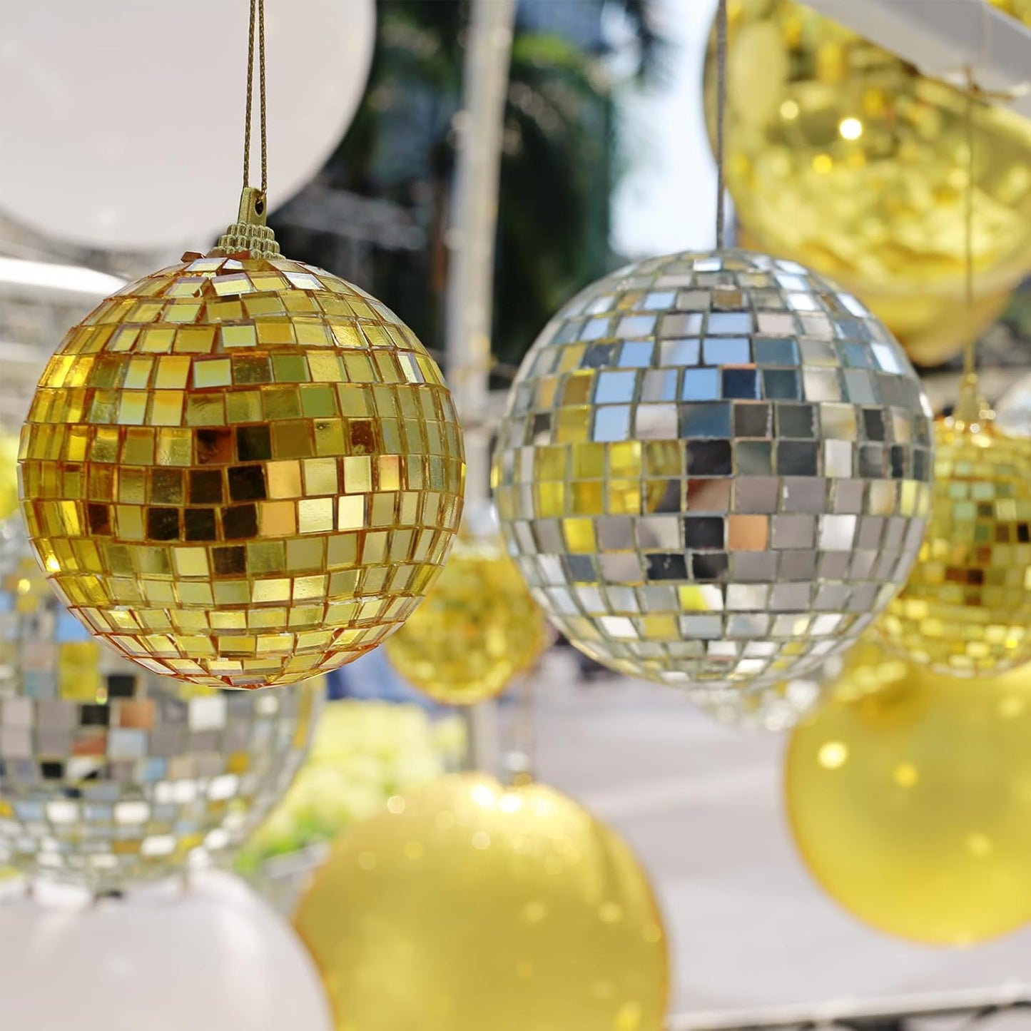 HARFINGTON 8 Sheet 3840 Pieces Self Adhesive Mirror Mosaic Tiles 5x5mm Small Square Mirror Tiles Sticker Disco Ball Stickers Mini Glass Tiles for DIY Craft Party Home Decoration, Brown