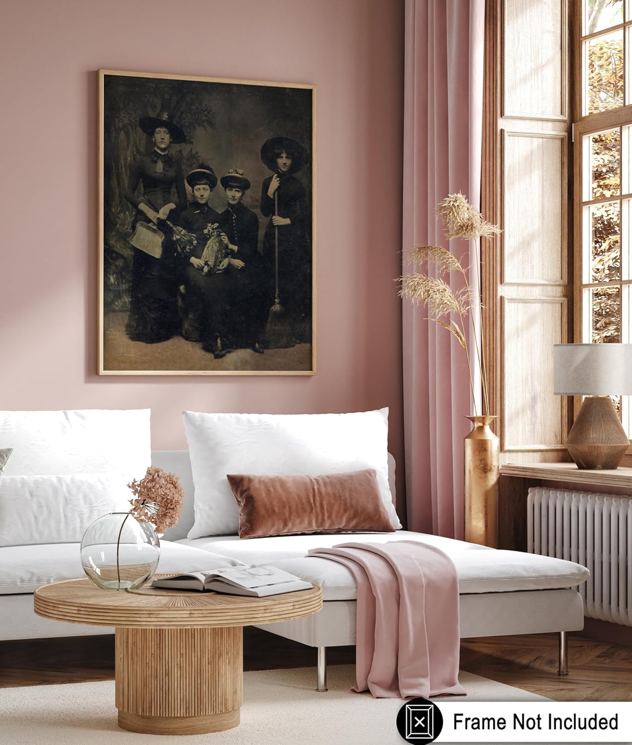 Poster Master Vintage Four Witches Coven Poster - Retro Witches Print - Witchcraft Art - Halloween Art - Gift for Men & Women - Gothic Decor for Living Room, Bedroom or Dorm - 16x20 UNFRAMED Wall Art