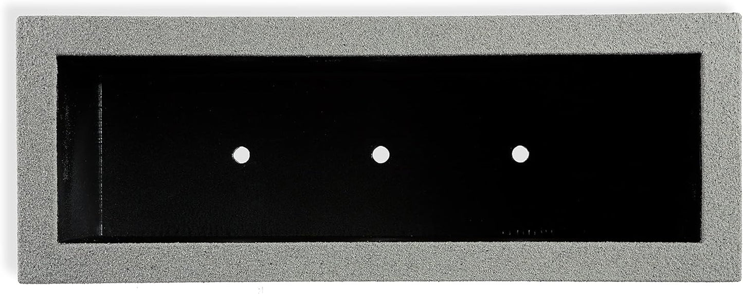 PolyStone Milan Tall Modern Outdoor/Indoor Rectangular Trough Planter, 46" L X 17" W X 19" H, Lightweight, Heavy Duty, Weather Resistant, Polymer Finish, Commercial and Residential (Gray Granite)