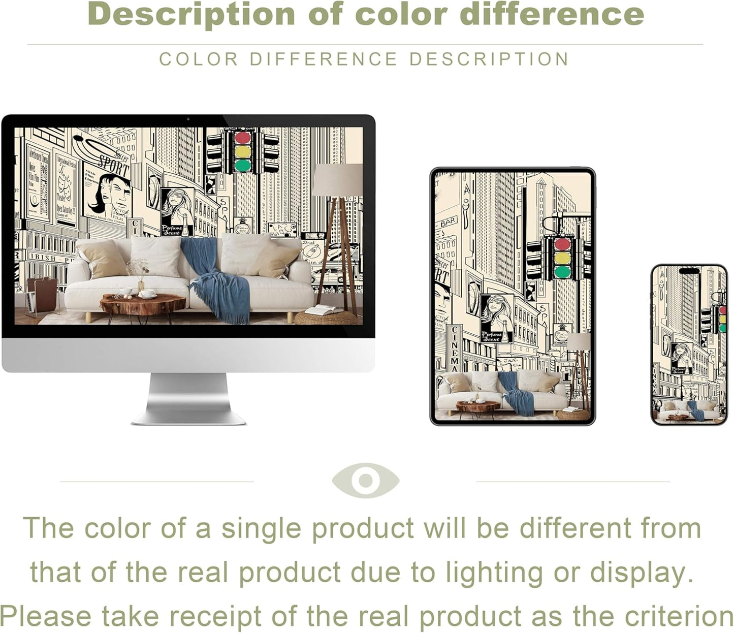 Vintage Yellow New York City Wall Mural Times Square Wallpaper for Bedroom Living Room(Not Peel and Stick)