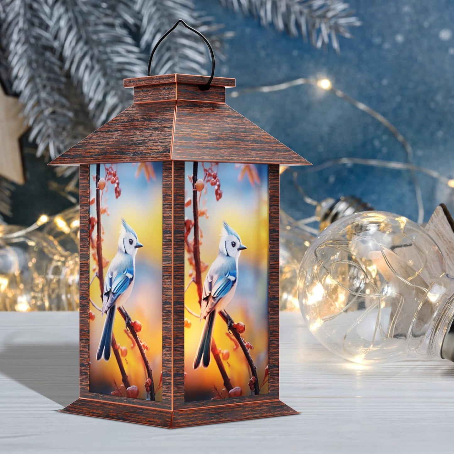 Solar Lanterns Outdoor, Waterproof Garden Hanging Lanterns with LED Flickering Flameless Candles for Mom Grandma Women Lantern Decorative Outdoor for Yard, Garden,Party Decor