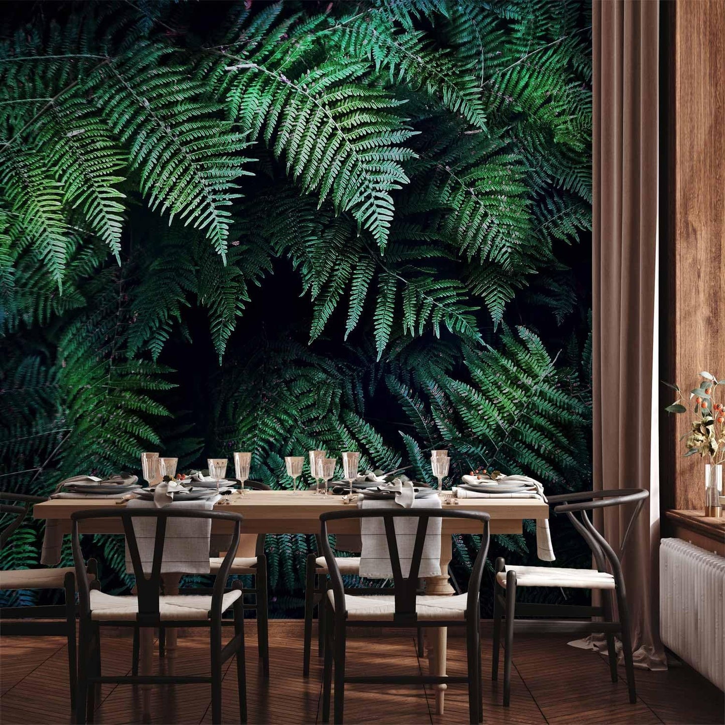 artgeist Premium Wall Mural 3D Effect 138x101 in - XXL Non-Woven Wallpaper Fleece Wall Decor Photo Print Picture Image Design Home Tropical Leaves b-C-0564-a-a