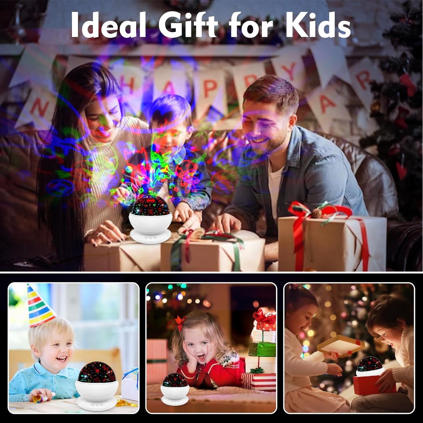 Batman Night Light Projector for Boy,Kids Night Lights with Batman and Dinosaur Theme,360 Degree Rotation,15 Mode Color Changing,Birthday Gift Toys