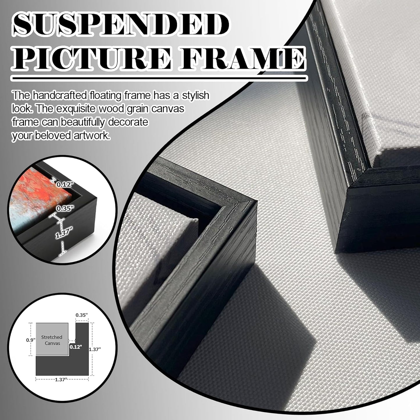 JEAWA Framed Canvas Wall Art - Large Creative Wall Art for Bedroom Living Room Bathroom, Modern Artwork Decor for Home Decoration, Strong Bull Color Graffiti, 29x58 IN