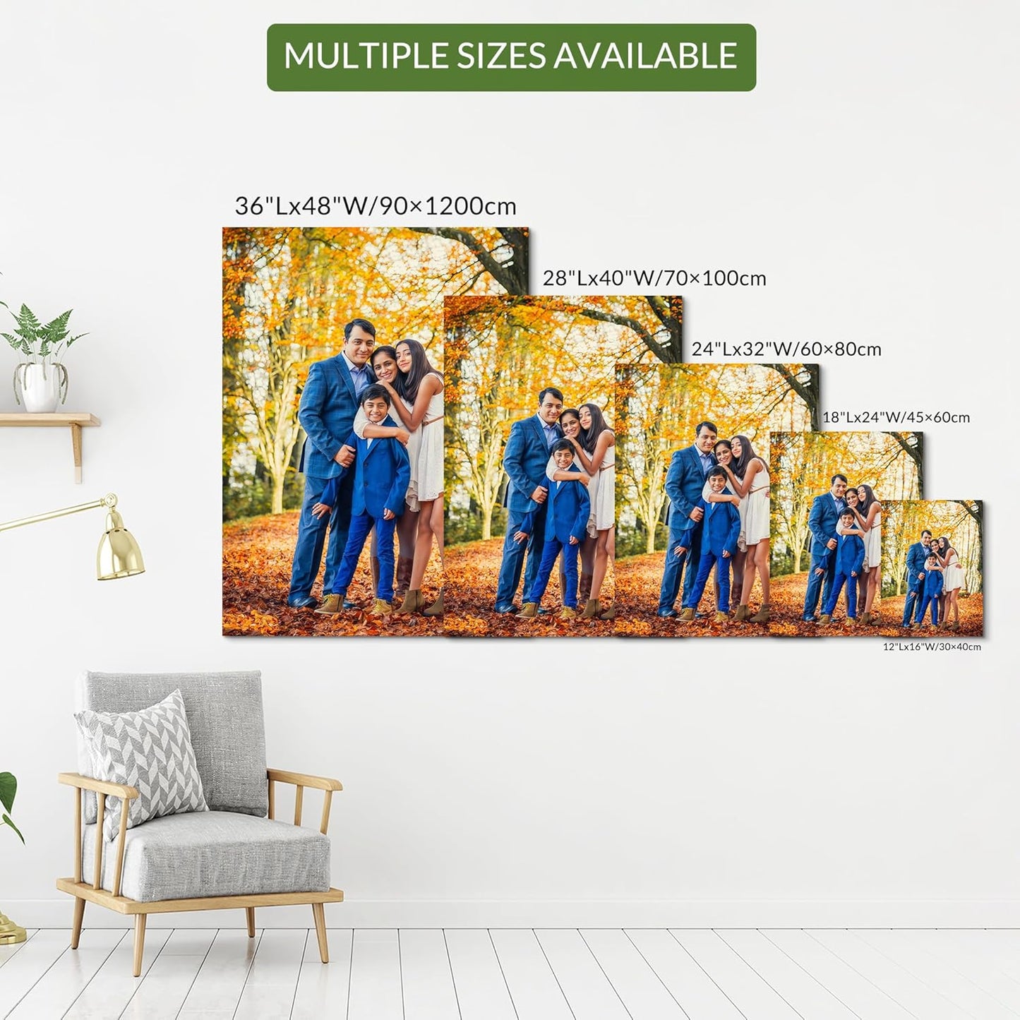 Wewejia Custom Canvas Prints with Your Photos for Family, 28x40inch Personalized Canvas Picture Wall Prints Best Custom Wall Decor for Living Room Bedroom Dining Room Office Easy to hang