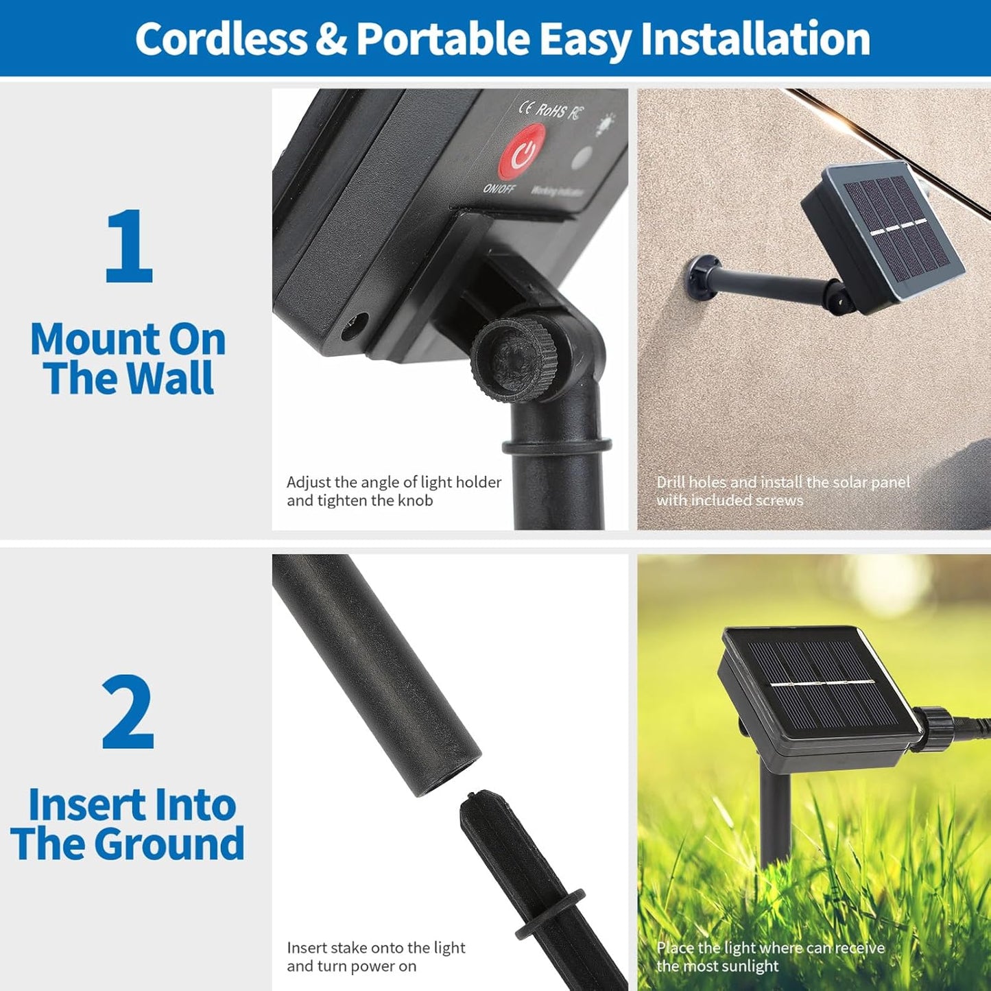 Replacement Solar Light Parts-Solar Light Replacement Tops for LED Panel Lantern Lid,Panel Lights (2 Pack)