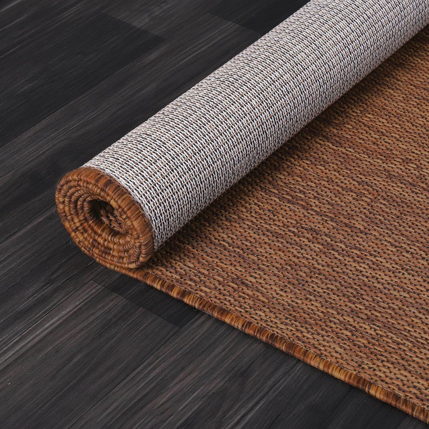 CAMILSON Outdoor Rug 8x10 Modern Area Rugs for Indoor and Outdoor Patios and Porches - Waterproof, Washable, Non-Shedding, Easy-to-Clean Outside Carpet (8 x 10, Solid - Gold)