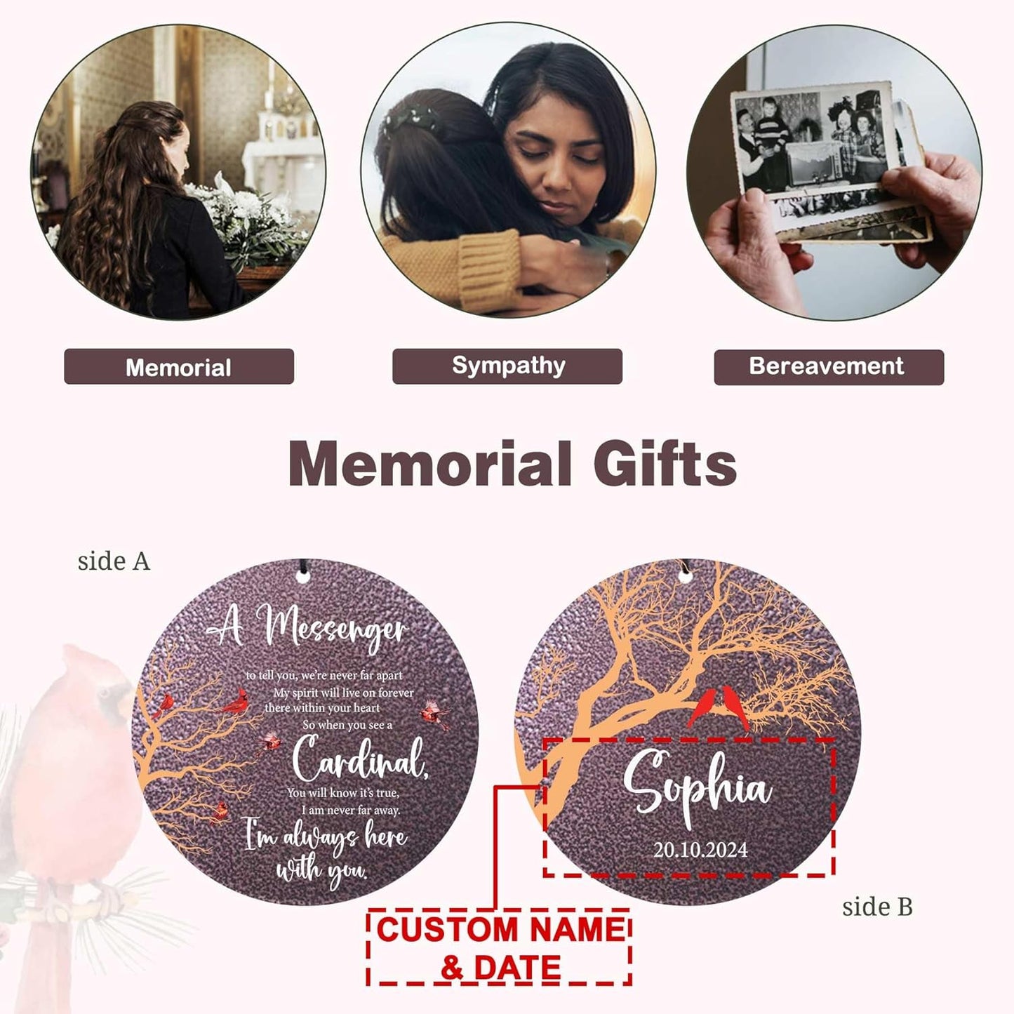 ASTARIN Outside Wind Chimes for Loss of Loved one, Personalized Sympathy Gift for Loss Mother/Father, Windchimes Outdoors Condolences Gift for Women/Men, Garden Decoration, 32 inch