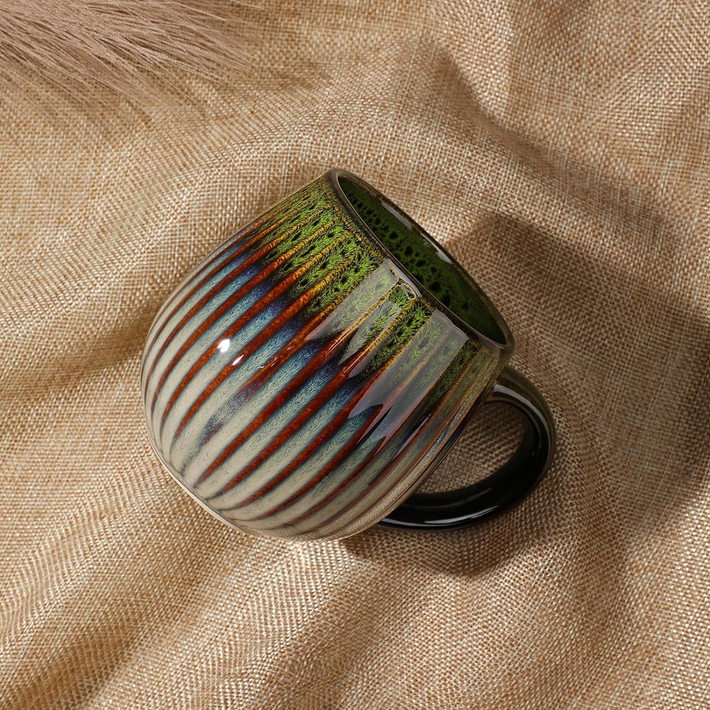 CosyCorner Ceramic Coffee Mugs Set, 17 oz Large Coffee Cups for Home and Office, Ceramic Cup for Coffee & Tea(B×4 pcs)