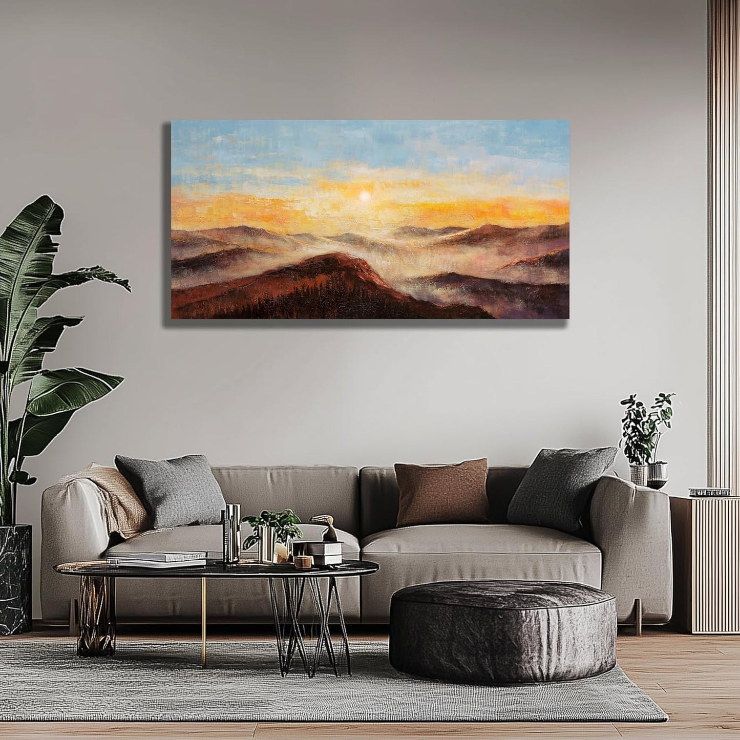 Belmrxne Mountain Wall Art Pink and Black Wall Decor Wall Prints Aesthetic Space Wall Art for Living Room Bedroom Dining Room Office Home Decor 20x40 inch