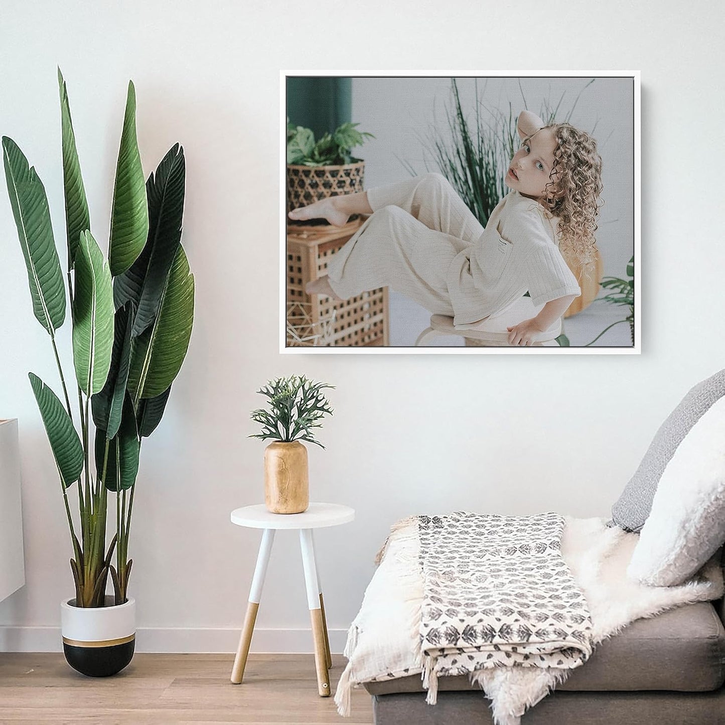 Personalized Custom Canvas Prints: Photo On Canvas (White, 24X32) Transform Your Photos into Stunning Framed Wall Art Digitally Printed Photo To Canvas Ideal for Home Decor, Gifts Keepsakes.