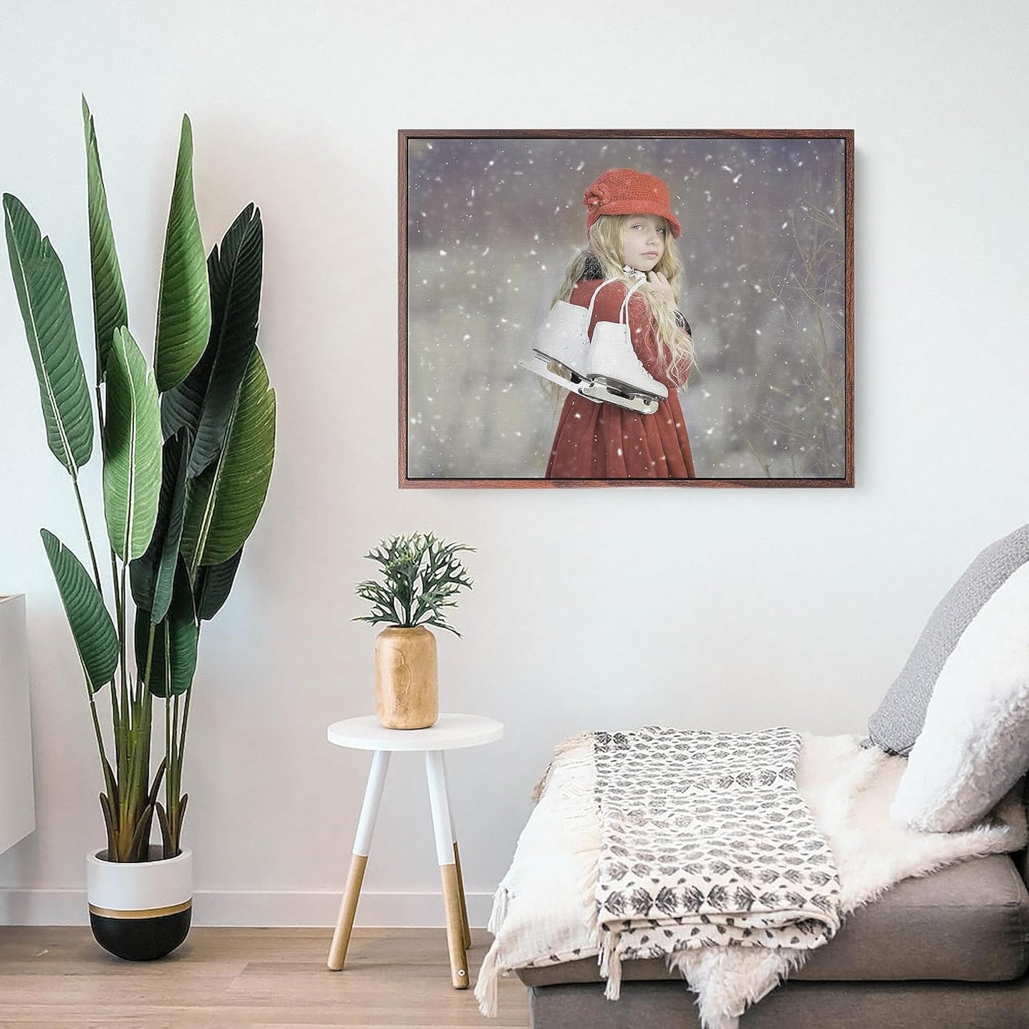 Personalized Custom Canvas Prints: Photo On Canvas (Dark Brown, 24X32) Transform Your Photos into Stunning Framed Wall Art Digitally Printed Photo To Canvas Ideal for Home Decor, Gifts Keepsakes.