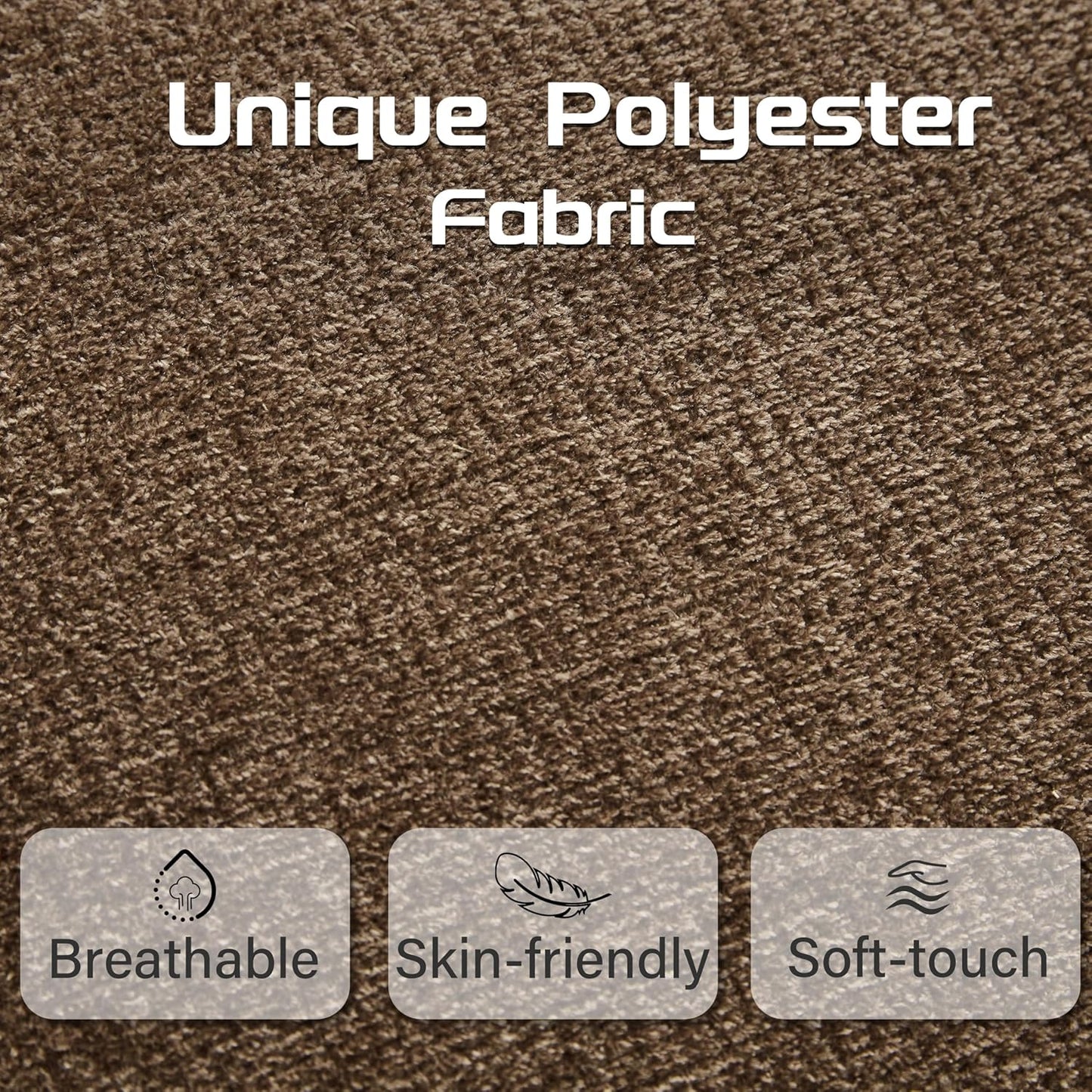 VKNOW Accent Chair Living Room Chair, Modern Upholstered Armchair with Solid Wood Legs, Comfy Barrel Arm Chairs for Living Room Bedroom, Brown