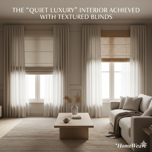 The 'Quiet Luxury' Interior Achieved with Textured Blinds 🕯️
