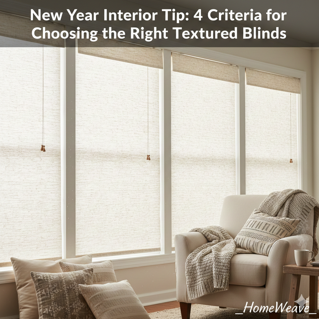 New Year Interior Tip: 4 Criteria for Choosing the Right Textured Blinds 🏠