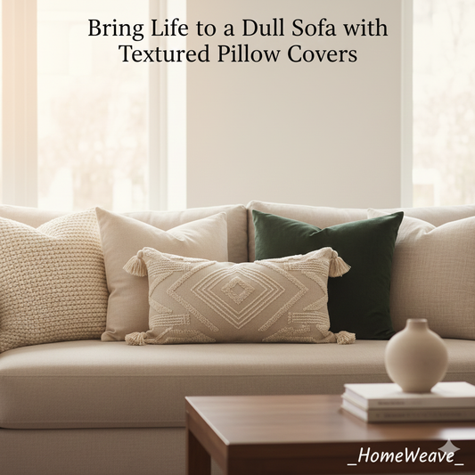 Bring Life to a Dull Sofa with Textured Pillow Covers ✨