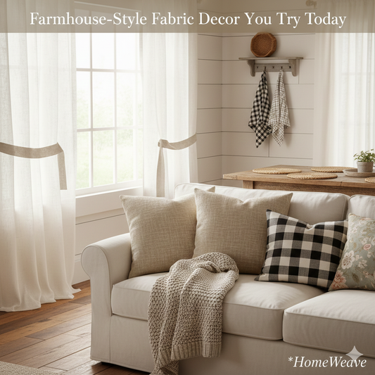 🏡 Farmhouse-Style Fabric Decor You Can Try Today