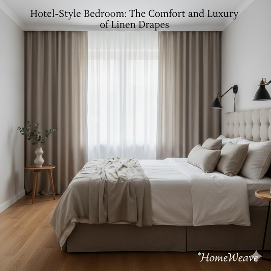 Hotel-Style Bedroom: The Comfort and Luxury of Linen Drapes 🏨✨