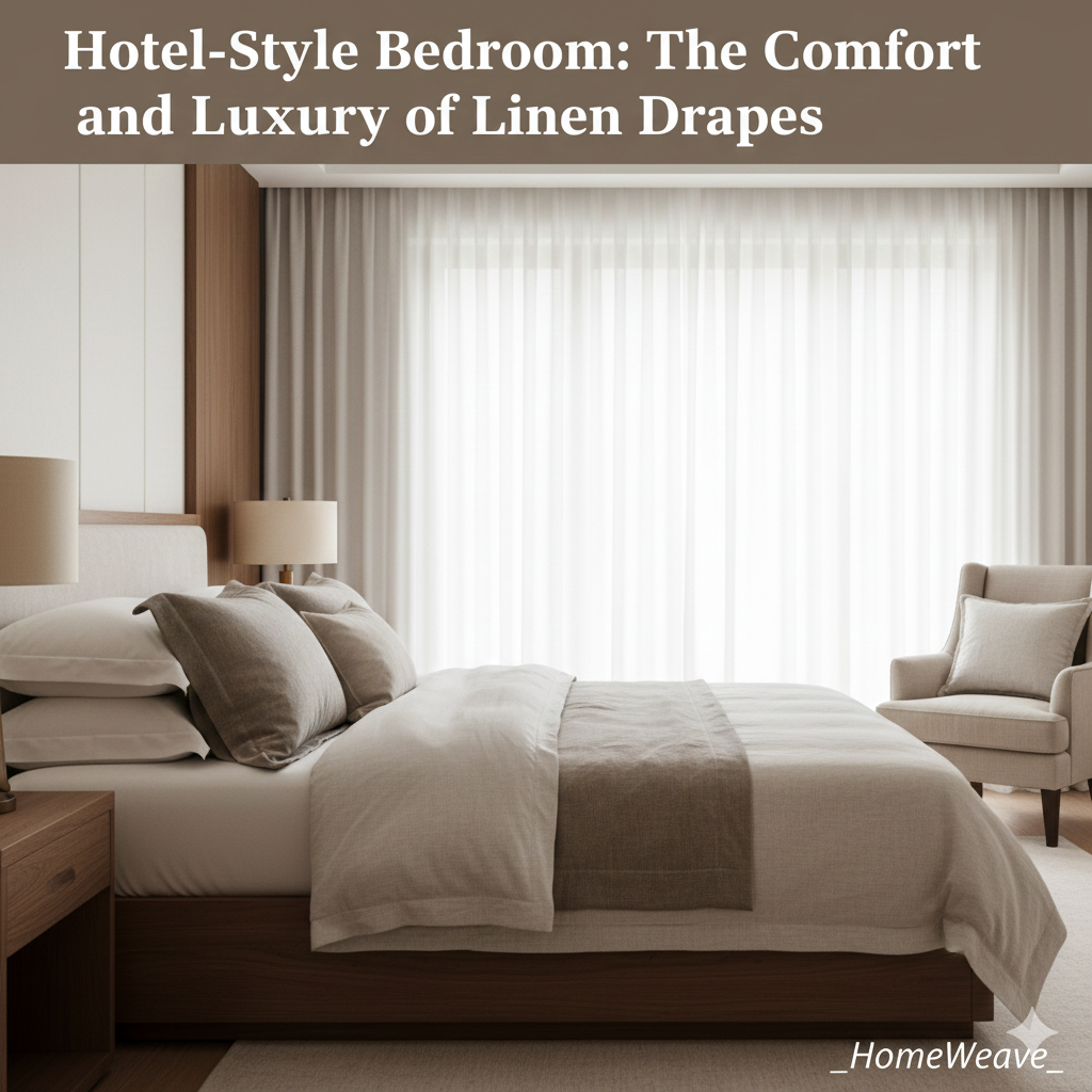 Hotel-Style Bedroom: The Comfort and Luxury of Linen Drapes 🏨