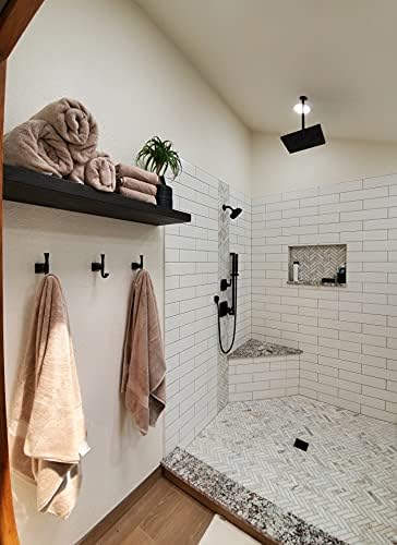 joelsantiques 36 Inch Wooden Floating Shelves for Wall - 36x12x2 in - Made of Natural Wood - Long Heavy Duty Rustic Wall Shelves for Bedroom - Perfect for Living Room, Kitchen - Black