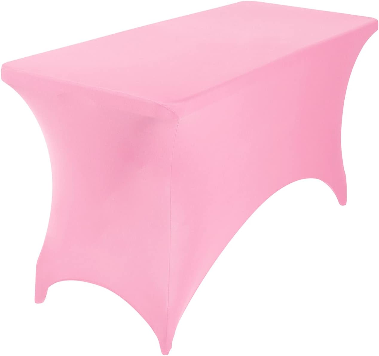 Spandex 4ft Waterproof Table Cover for Party,Wedding, Banquet, and Events(Pink)