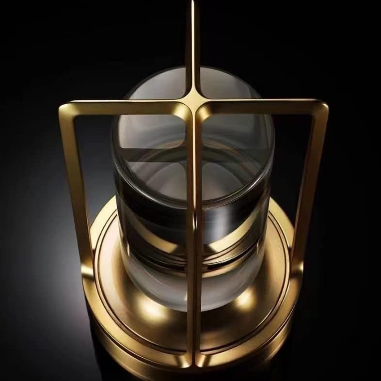 Portable Metal Table Lamp for Indoor/Outdoor ,Rechargeable Cordless LED Lamp, 3-Colour Infinitely Dimming Battery Powered Small Desk Lamp, Restaurant/Bedroom/Bar/Coffee Shop/Camping Light (Gold)