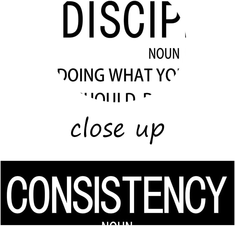 Inspirational Wall Art for Office Discipline Consistency Noun Motivational Posters Picture Prints Canvas Modern Home Decor Painting Artwork for Stretched and Framed Ready to Hang [30''W x 40''H]