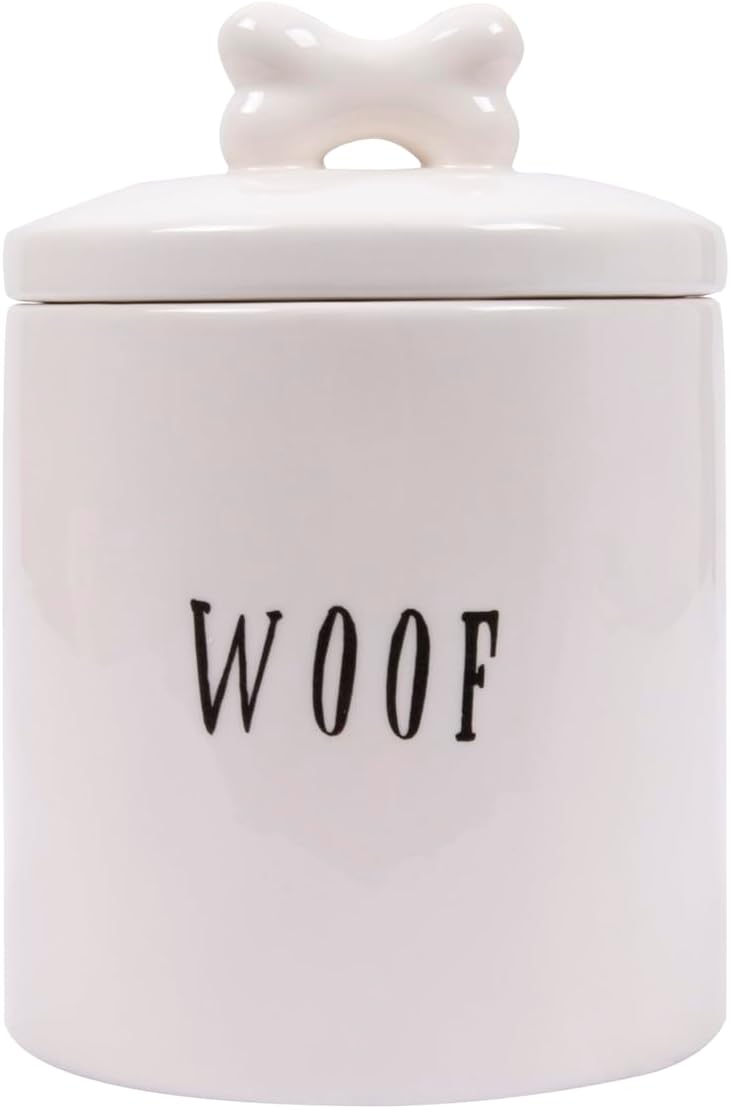 Creative Co-Op Woof Jar with Bone Handle on Lid