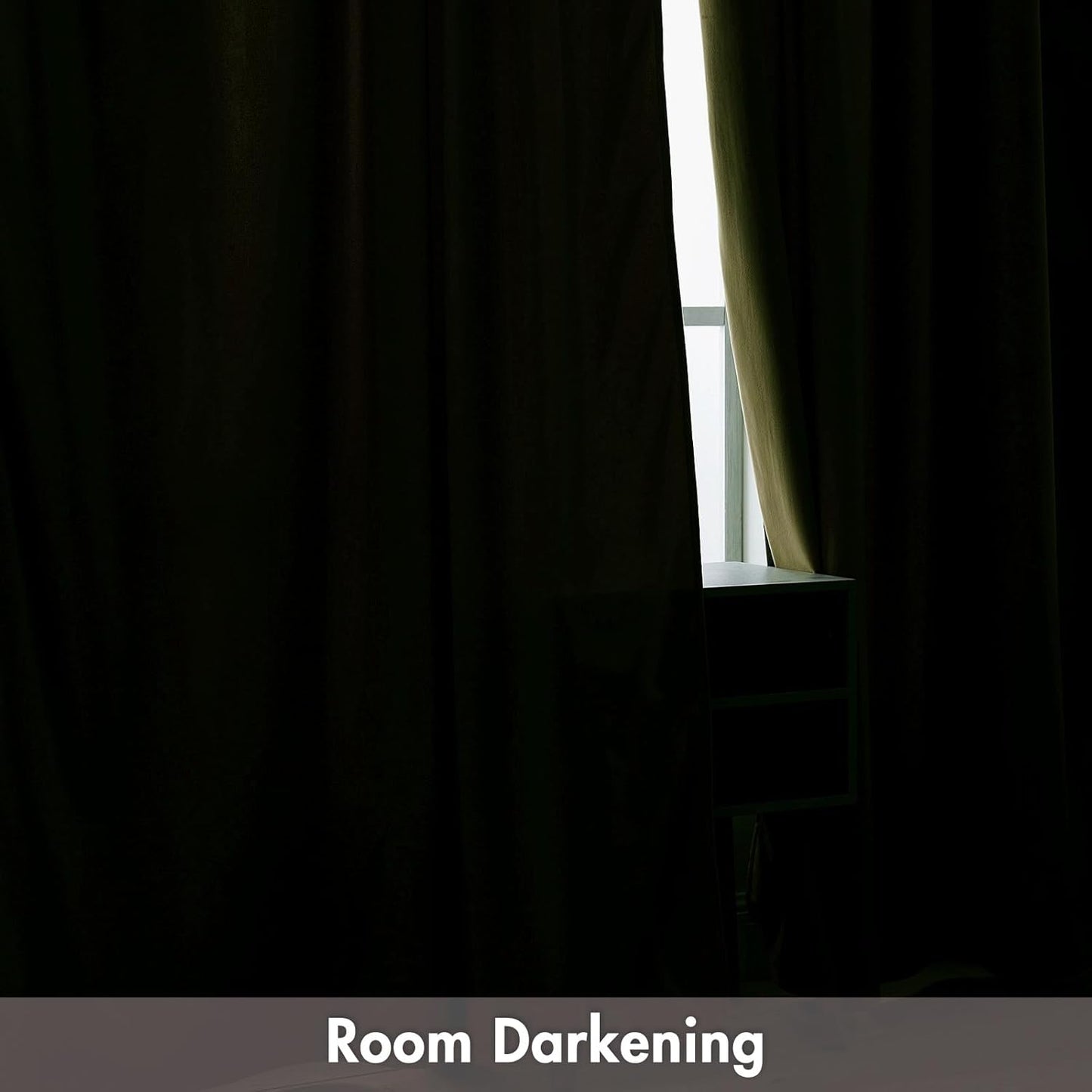 MIULEE Moss Green Velvet Curtains Thermal Insulated Blackout Curtain Drapes for Bedroom Living Room Darkening 108 Inches Long Curtains Panels Rod Pocket Set of 2