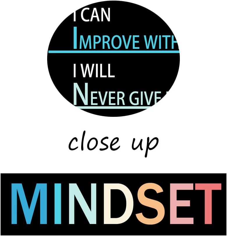 WYJZDZQ8 Growth Mindset Motivational Life Poster Inspirational Canvas Painting Wall Art Inspiring Prints Wall Pictures for Living Room Office Home Decor Office Framed Ready to Hang [24''W x 36''H]