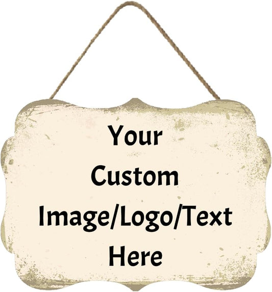 Personalized Custom Wooden Signs with Any Text Name for Home Door Man Cave Bar Family Farmhouse Decorative Home Kitchen Rustic Wall Decor