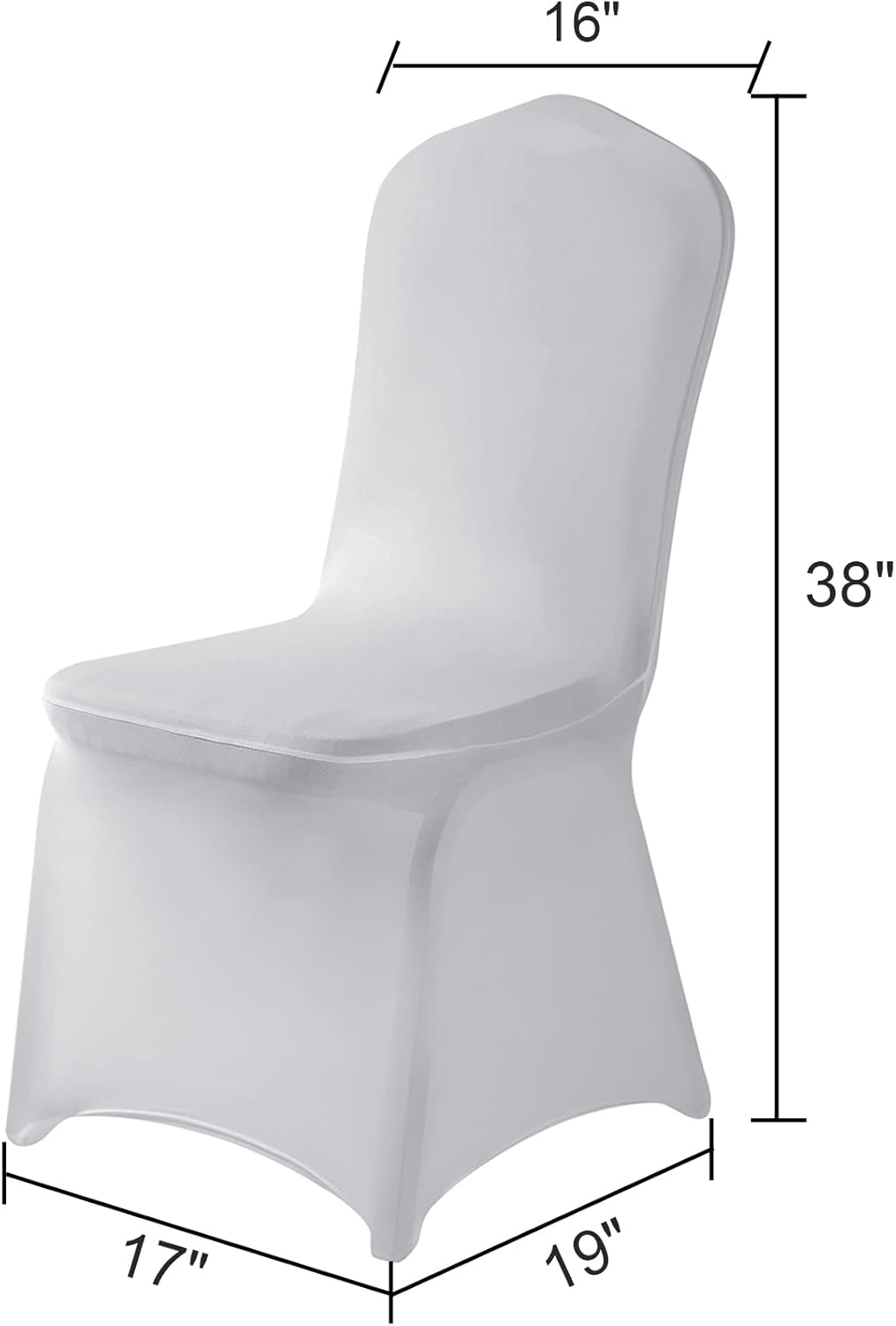 Spandex Chair Cover,12PCS,Chair Covers,Living Room Chair Covers,Removable Chair Cover Washable Protector Stretch Chair Cover for Party, Banquet,Wedding Event,Hotel(Sliver)