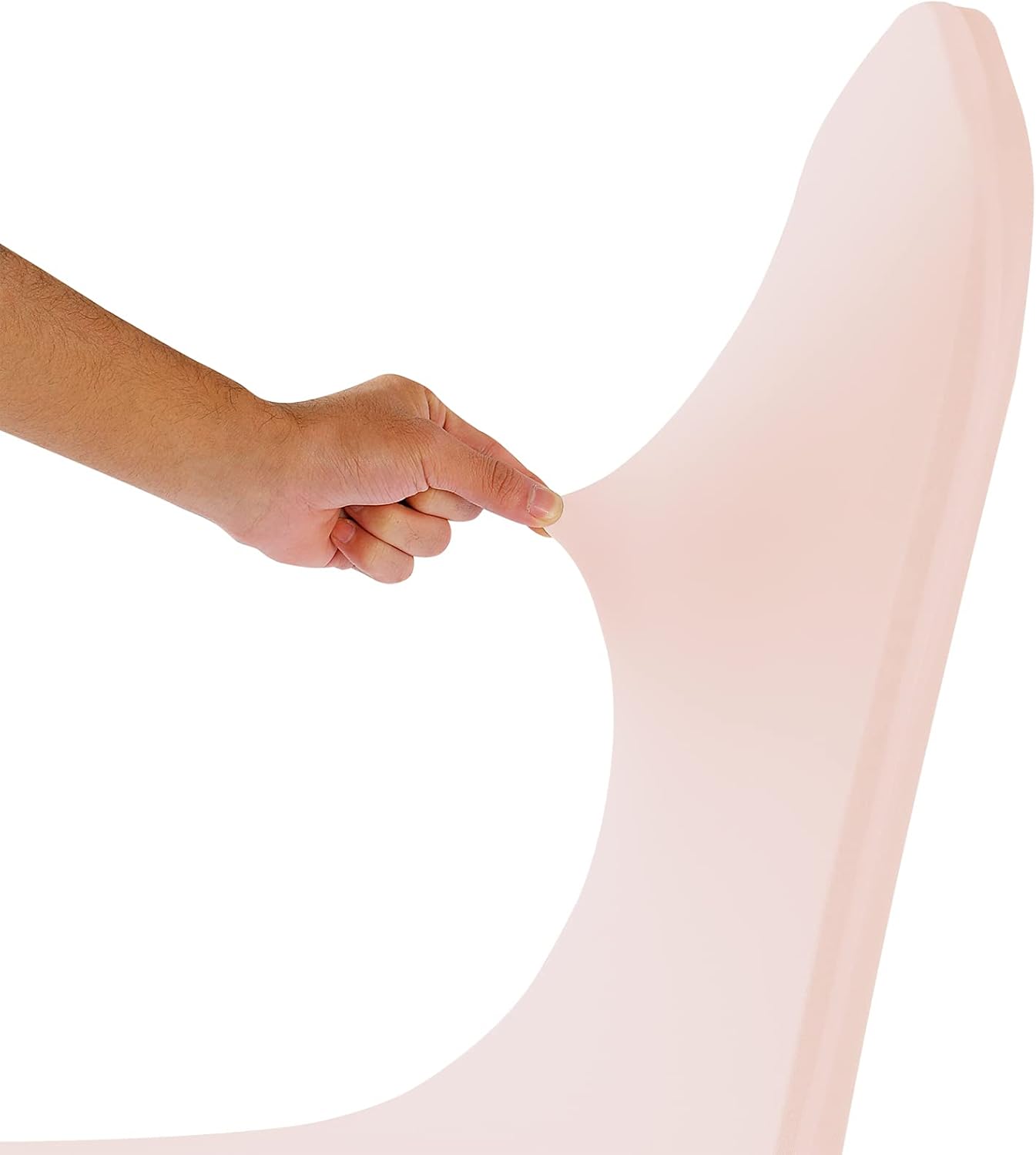 Spandex Chair Covers, 12PCS, Removable Washable Protector Stretch Covers for Living Room, Party, Banquet, Wedding Event, Hotel (Blush Pink)