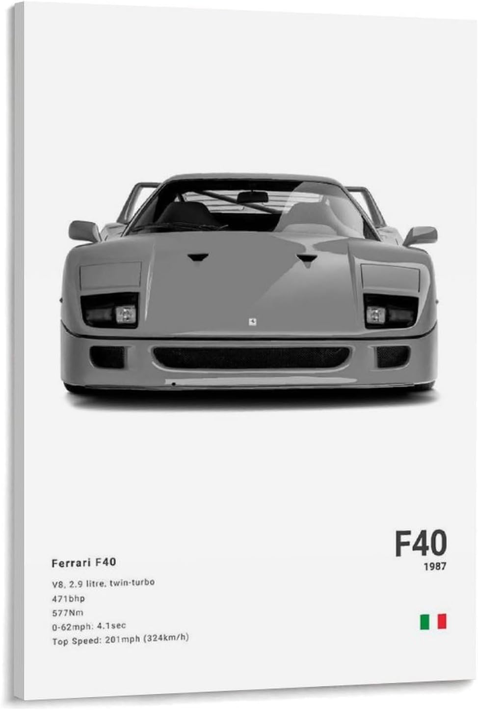 Farrari Car Posters For Walls Vintage Racing Car Canvas Prints For Home Decor Office Decor CFrame-style 24x36inch(60x90cm)