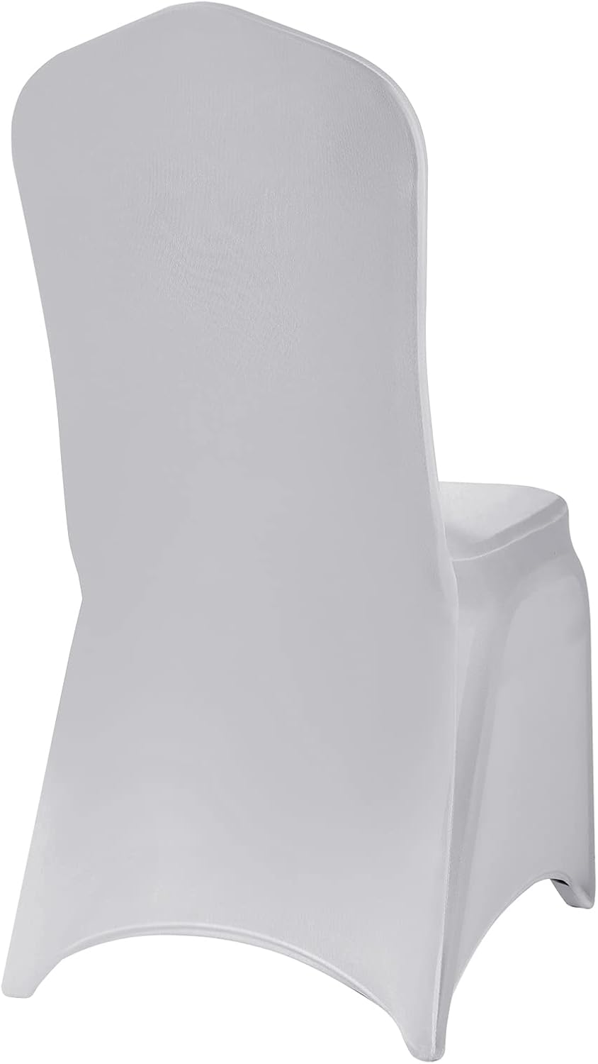 Spandex Chair Cover,12PCS,Chair Covers,Living Room Chair Covers,Removable Chair Cover Washable Protector Stretch Chair Cover for Party, Banquet,Wedding Event,Hotel(Sliver)